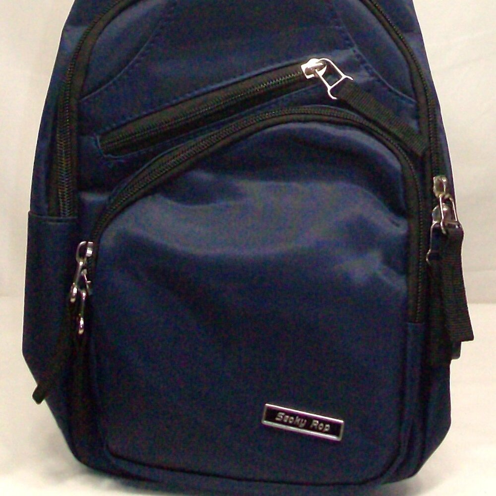 Seoky Rop Blue Nylon Sling bag with USB Holder